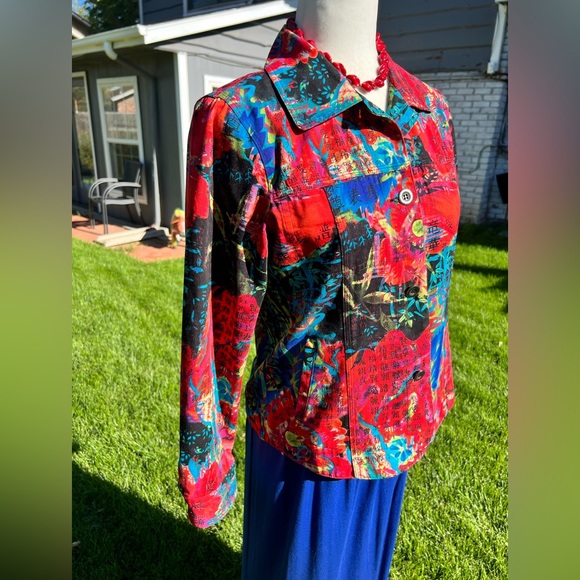 Chicos Abstract Print Jacket - Picture 2 of 10